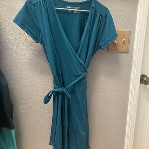 Teal Wrap Dress by Pact